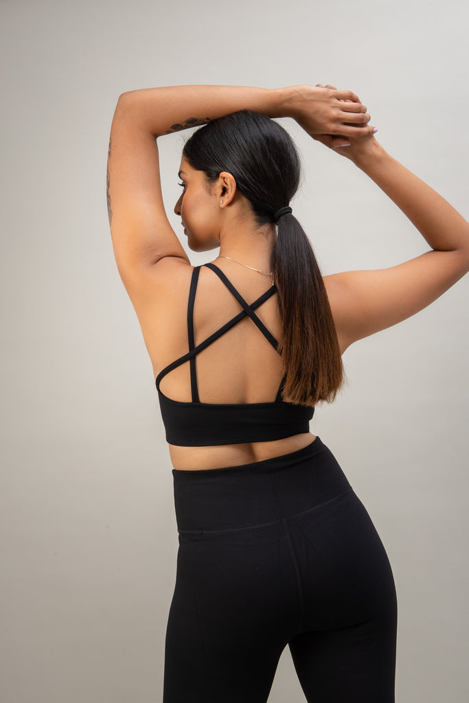 Back view of Clarity Bra - Black